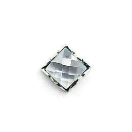 Pure White Square Titanium Earrings 