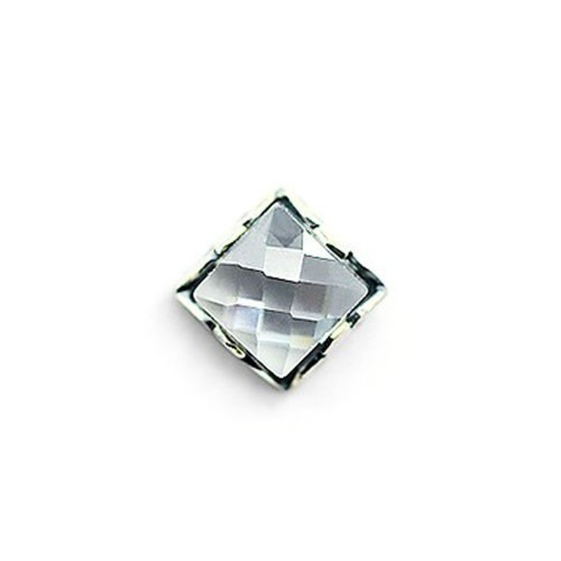 Pure White Square Titanium Earrings 