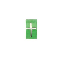 Distinguished Green Cross Earrings Titanium