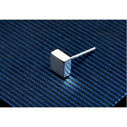 Cute Little Silver Box Titanium Earrings