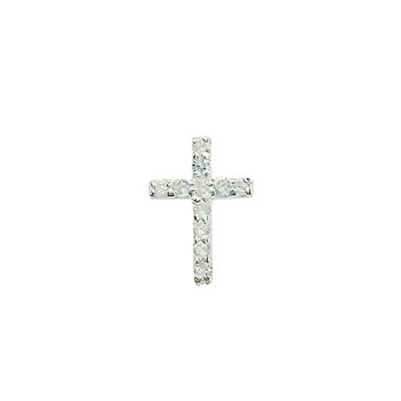 White Cross-shaped Titanium Earrings
