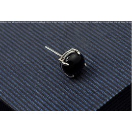 Beautiful Black Spherical Titanium Earrings