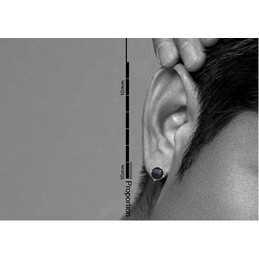 Beautiful Black Spherical Titanium Earrings