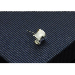 Fashion Curved White Titanium Earrings 