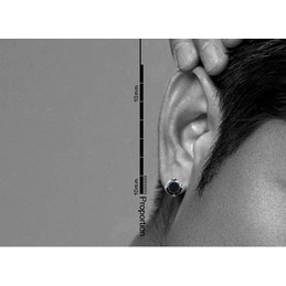 Distinguished Black Round Titanium Earrings 