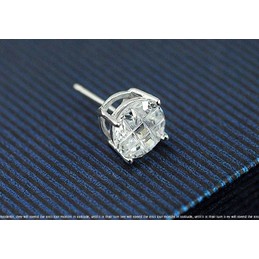 Distinguished White Round Titanium Earrings 