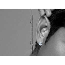 Distinguished White Round Titanium Earrings 