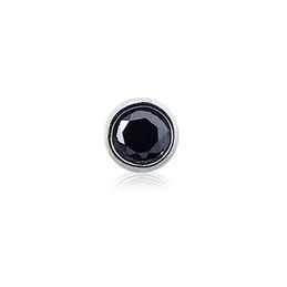 Black Round Titanium Earrings