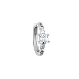 Popular flashing Ring Titanium earrings