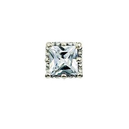 Square Textured Titanium Earrings 