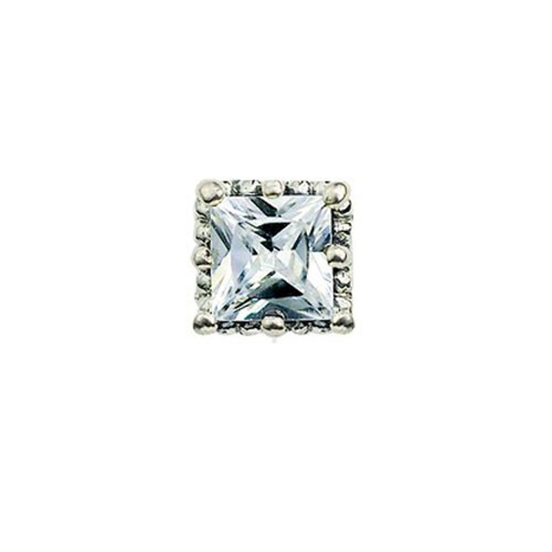 Square Textured Titanium Earrings 