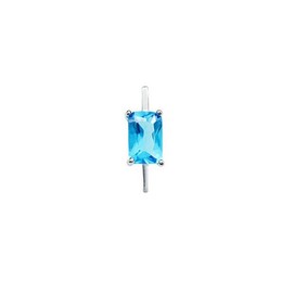 Beautiful Blue Rectangular Titanium Earrings