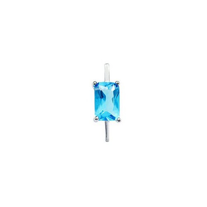 Beautiful Blue Rectangular Titanium Earrings