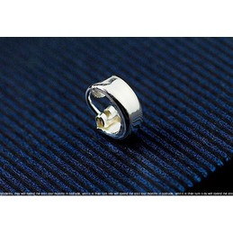 Popular Silver Round  Titanium Earrings 