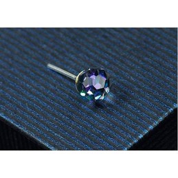 Multi-faceted Spherical Crystal Titanium Earrings