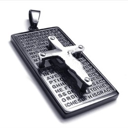 Fashion Blck Cross Titanium Pendant 17824