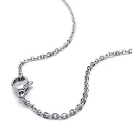 15.4 inch Titanium Silver Stars Necklace 18701