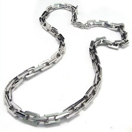 20.1 inch Titanium Slubby Chain Necklace 8076