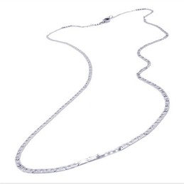 19.7 inch Titanium Silver Fine Necklace 17828