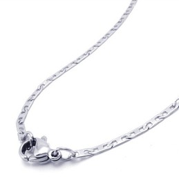 19.7 inch Titanium Silver Fine Necklace 17828