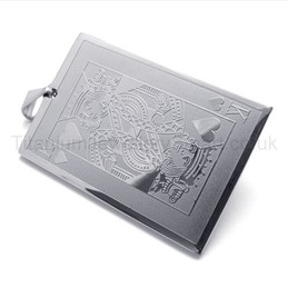 Silvery Playing Card Titanium Pendant(K) 20146