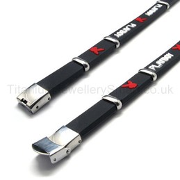 Fashion Titanium and Leather With PLAYBOY Bracelet 18337