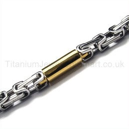 Gold Titanium Columns Bracelet 18833