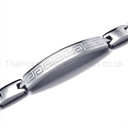 Polished Silver Titanium Bracelet 19053