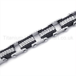 Lovers Womens Titanium Single Row Bracelet 19208