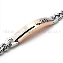 Coffee Gold Titanium Bracelet 19708