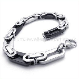 Black Mens Supreme Stylish Titanium Bracelet 19789