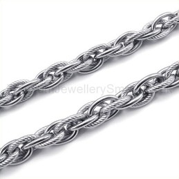 Double Link Fashion Mens Titanium Necklace 19216