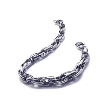 Men's Boy's Silver Charm Pure Titanium Chain Bracelet 08127-£101 ...