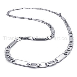 Mens Sheets Link Titanium Necklace 20020