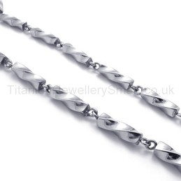 Twisty Cuboid Titanium Necklace 20079