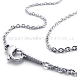 Womens Titanium With Love Pattern Gold Pendant Necklace 20139