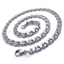 Silver Curb Titanium Necklace 20212