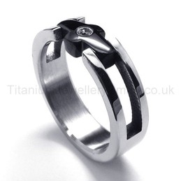 Diamond Titanium Ring 18435