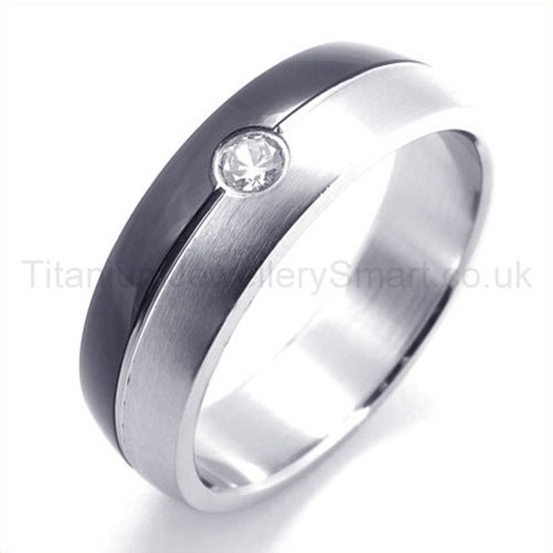 Diamond Titanium Ring 19282
