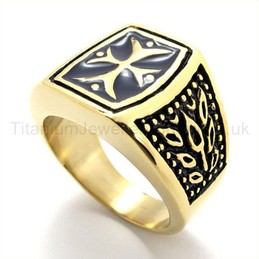 Classical Four Leaf Clover Titanium Ring 19430