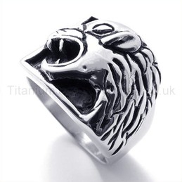 Classical Leopard Head Titanium Ring 19589