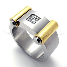 Diamonds Titanium Ring 19998