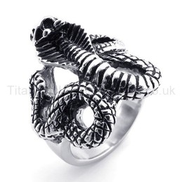 Classical Elapid Titanium Ring 20129