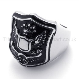Classical Shield Titanium Ring 20204