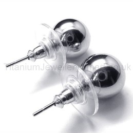 Polished Camera Titanium Earrings 18452