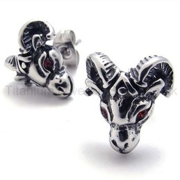 Red Eyes Sheepshead Titanium Earrings 20337