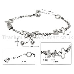 Flying Butterfly Titanium Bracelet