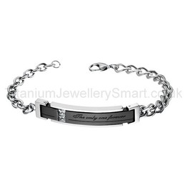 "The only one forever" Titanium Lovers Bracelets