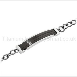 "The only one forever" Titanium Lovers Bracelets