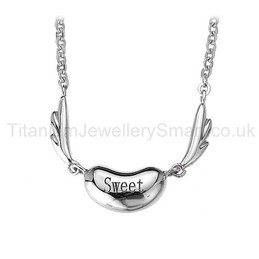 Sweet Angel Titanium Lovers Pendants